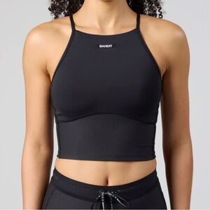 Bandit running 6 pocket crop top - black / s
